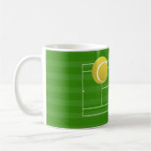 Tennisplatz & TENNIS Ball Postage Kaffeetasse (Links)