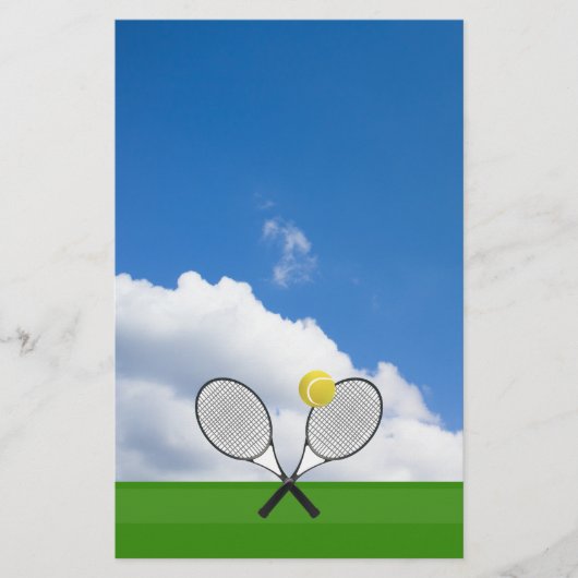 Tennisplatz & TENNIS RACKETS (Vorderseite)
