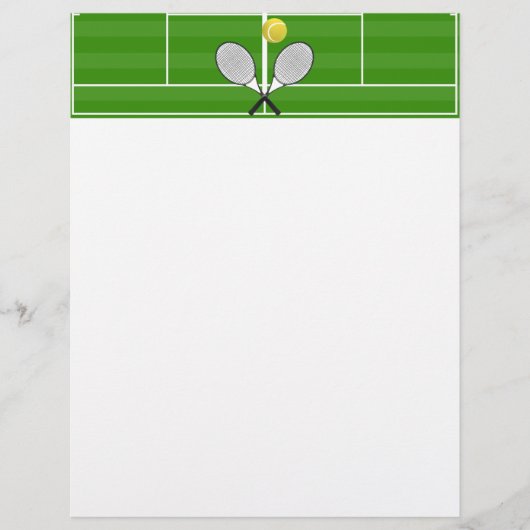 Tennisplatz & TENNIS RACKETS (Vorderseite)