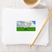 Tennisplatz & TENNIS RACKETS Adressaufkleber (Insitu)