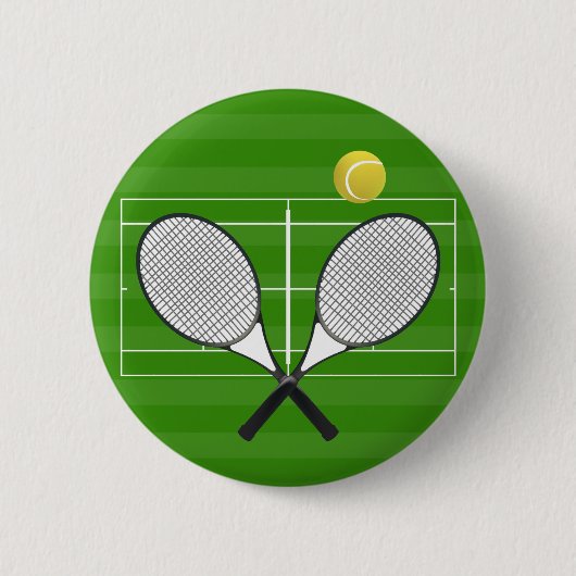 Tennisplatz & TENNIS RACKETS Button (Vorderseite)