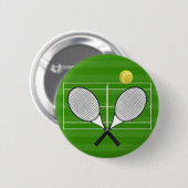 Tennisplatz & TENNIS RACKETS Button (Vorne & Hinten)