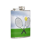 Tennisplatz & TENNIS RACKETS Flachmann (Rechts)