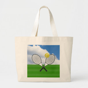 Tennisplatz & TENNIS RACKETS Jumbo Stoffbeutel