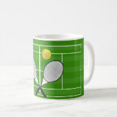 Tennisplatz & TENNIS RACKETS Kaffeetasse (VorderseiteRechts)