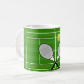 Tennisplatz & TENNIS RACKETS Kaffeetasse (Vorderseite Links)