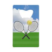 Tennisplatz & TENNIS RACKETS Kreditkartenflaschenöffner (Vorderseite)