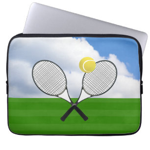 Tennisplatz & TENNIS RACKETS Laptopschutzhülle
