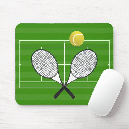 Tennisplatz & TENNIS RACKETS Mousepad (Mit Mouse)