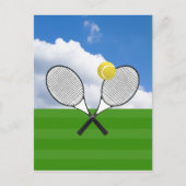 Tennisplatz & TENNIS RACKETS Postkarte (Vorderseite)