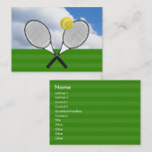 Tennisplatz & TENNIS RACKETS Visitenkarte (Vorne/Hinten)