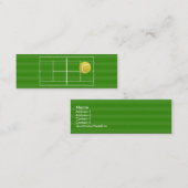Tennisplatz u. Tennisball Mini Visitenkarte (Vorne/Hinten)