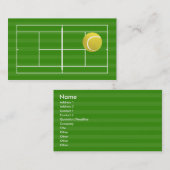 Tennisplatz u. Tennisball Visitenkarte (Vorne/Hinten)