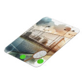 Tennisplatz und Racket Magnet (Linke Seite)