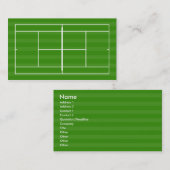 Tennisplatz Visitenkarte (Vorne/Hinten)