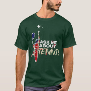 Tennisplatzdesign für einen Tennisfan T-Shirt