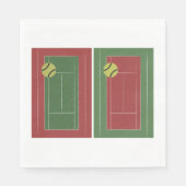 Tennisplätze Papier Napkins Serviette (Vorderseite)