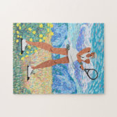 Tennispuzzles für weibliche Spieler Puzzle (Horizontal)