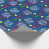 Tennisrackets & Balls Muster Geschenkpapier (Ecke)