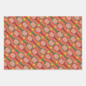 Tennisrackets & Balls Muster Geschenkpapier Set (Vorderseite 3)