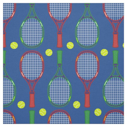 Tennisrackets & Balls Muster Stoff (Muster)