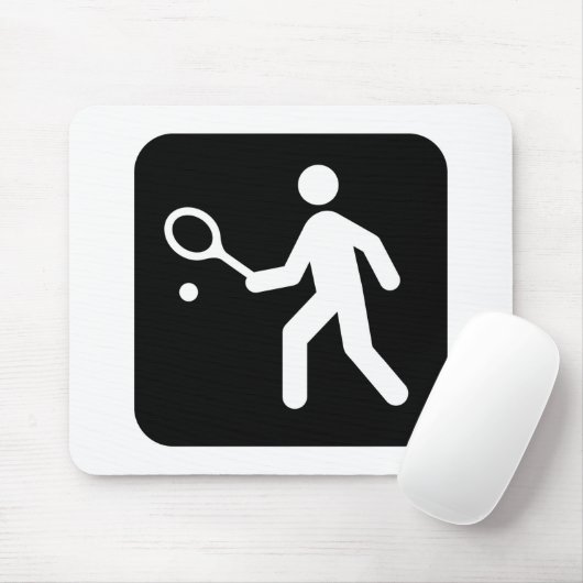 Tennisracquetball-Piktogramm Mousepad (Mit Mouse)