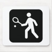 Tennisracquetball-Piktogramm Mousepad (Vorne)