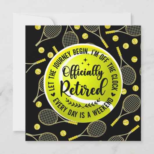 Tennisruhe für Spieler und Fan Karte (Vorderseite)