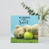 Tennisruhestand mit Ball und Teddy Bären Player Karte (Stehend Vorderseite)