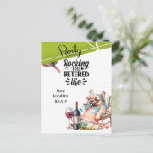 Tennisruhestand Postkarte (Stehend Vorderseite)
