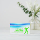 Tennisschläge Visitenkarte (Stehend Vorderseite)