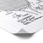 Tennisschläger 1916 Patentkunst - Pflaster Poster (Ecke)