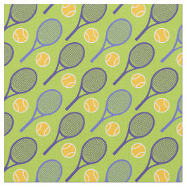 💚 🤩 🎾 Tennisschläger auf Grün (kleine Fliesen) Stoff