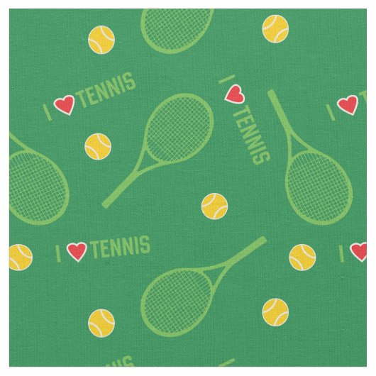 Tennisschläger auf grünem Hintergrund Stoff (Nahaufnahme)