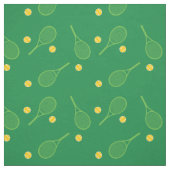 Tennisschläger auf grünem Hintergrund Stoff (Muster)