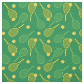 Tennisschläger auf grünem Hintergrund Stoff (Muster)