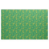 Tennisschläger auf grünem Hintergrund Stoff (Fat Quarter (45,7 x 55,9 cm))
