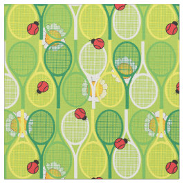 💚 🐞 🎾 Tennisschläger auf grüner, benutzerdefini Stoff