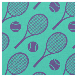 Tennisschläger auf minzem Hintergrund Stoff