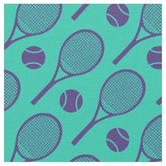 Tennisschläger auf minzem Hintergrund Stoff (Nahaufnahme)