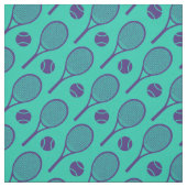 Tennisschläger auf minzem Hintergrund Stoff (Muster)
