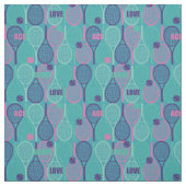 Tennisschläger auf minzem Hintergrund Stoff (Muster)