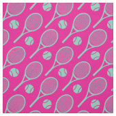 💗 🤩 🎾 Tennisschläger auf rosa Untergrund - neu Stoff (Muster)