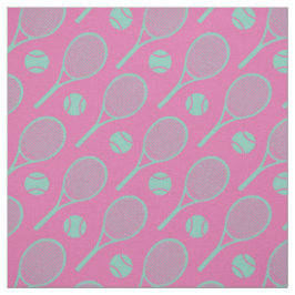 Tennisschläger aus Rosa und Minze Stoff