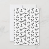 Tennisschläger CUSTOM HINTERGRUND Dankeskarte (Rückseite)