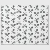 Tennisschläger CUSTOM HINTERGRUND Geschenkpapier (Flach)