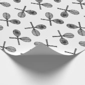 Tennisschläger CUSTOM HINTERGRUND Geschenkpapier (Ecke)