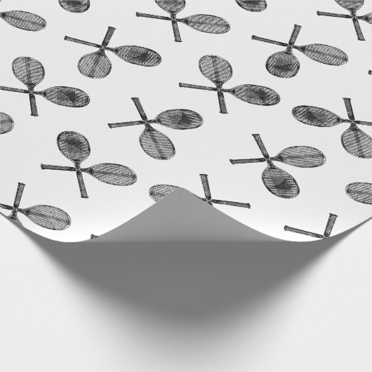 Tennisschläger CUSTOM HINTERGRUND Geschenkpapier (Ecke)