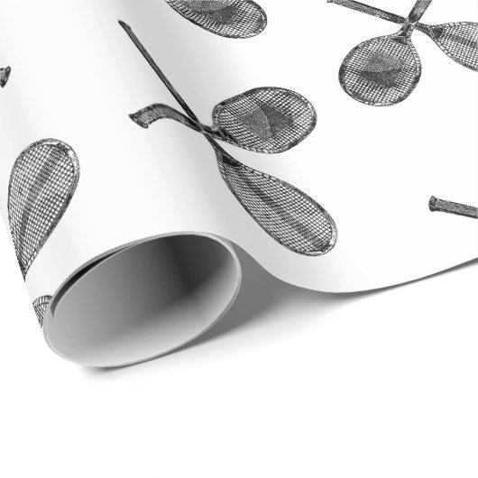 Tennisschläger CUSTOM HINTERGRUND Geschenkpapier (Rolleneckpunkt)