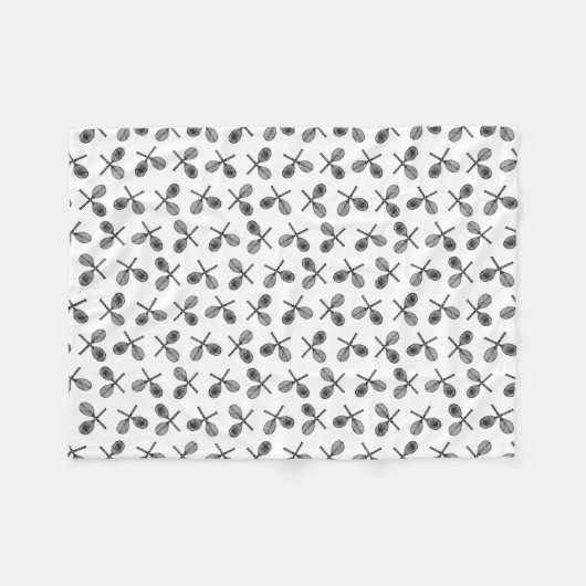 Tennisschläger CUSTOM HINTERGRUNDFARBE Fleecedecke (Vorderseite (Horizontal))